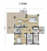 Дом из клееного бруса VZ-420 
